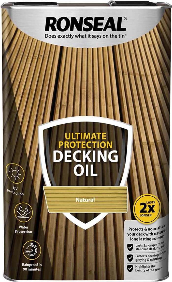 Tooled Up | Ronseal Ronseal Ultimate Protection Decking Stain Natural 5l Ronseal Ronseal Ultimate Protection Decking Stain Natural 5l