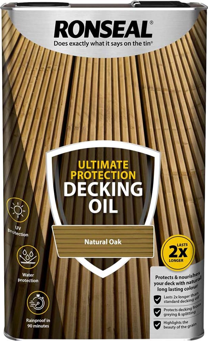 Tooled Up | Ronseal Ronseal Ultimate Protection Decking Stain Natural Oak 5l Ronseal Ronseal Ultimate Protection Decking Stain Natural Oak 5l