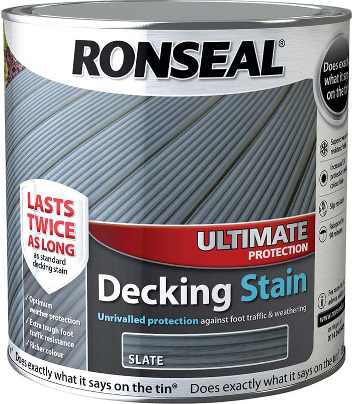 Tooled Up | Ronseal Ronseal Ultimate Protection Decking Stain Slate 2.5l Ronseal Ronseal Ultimate Protection Decking Stain Slate 2.5l