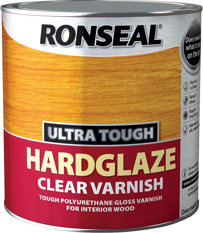Tooled Up | Ronseal Ronseal Ultra Tough Internal Clear Hardglaze Varnish 250ml Ronseal Ronseal Ultra Tough Internal Clear Hardglaze Varnish 250ml