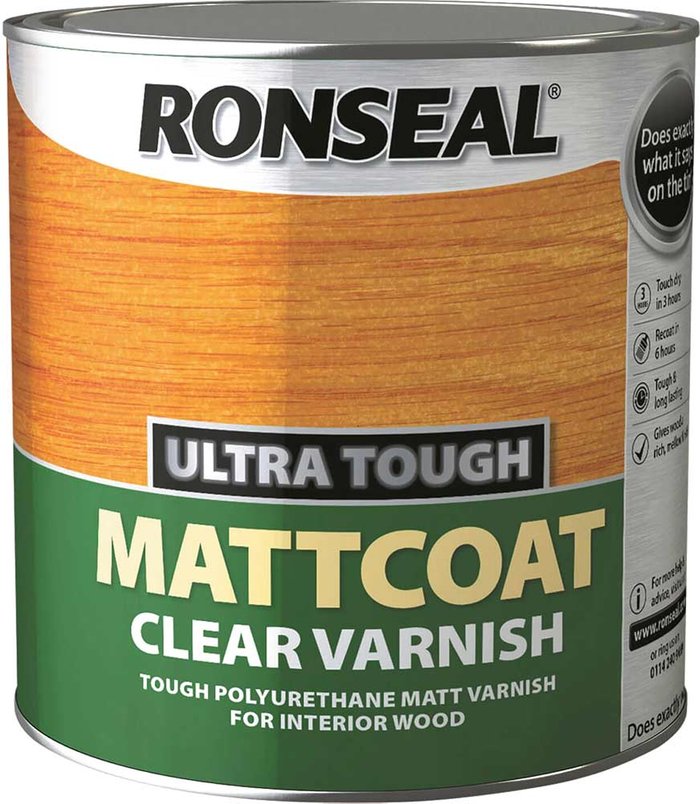 Tooled Up | Ronseal Ronseal Ultra Tough Internal Clear Mattcoat Varnish 2.5l Ronseal Ronseal Ultra Tough Internal Clear Mattcoat Varnish 2.5l