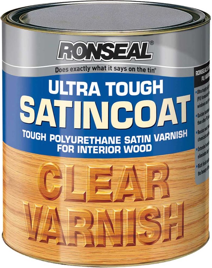 Tooled Up | Ronseal Ronseal Ultra Tough Internal Clear Satincoat Varnish 250ml Ronseal Ronseal Ultra Tough Internal Clear Satincoat Varnish 250ml