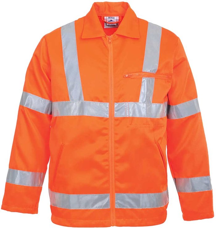 Tooled Up | Portwest Portwest Class 3 Hi Vis RIS Polycotton Jacket Orange L Portwest Portwest Class 3 Hi Vis RIS Polycotton Jacket Orange L