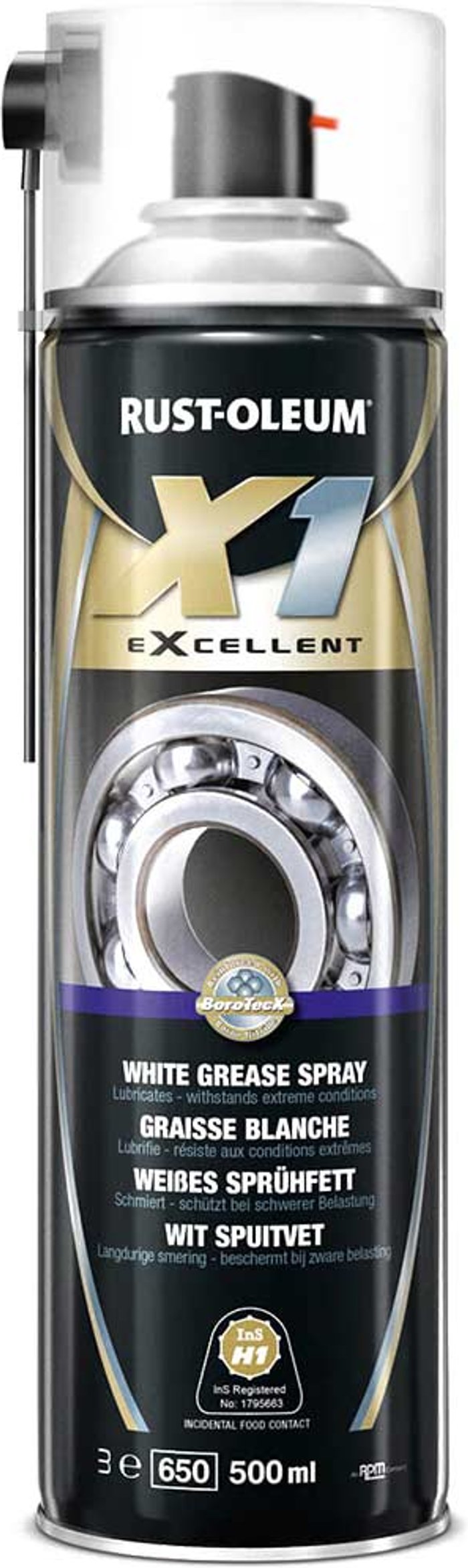 Tooled Up | Rust Oleum Rust Oleum X1 eXcellent White Grease Lubricating Spray 500ml Rust Oleum Rust Oleum X1 eXcellent White Grease Lubricating Spray 500ml