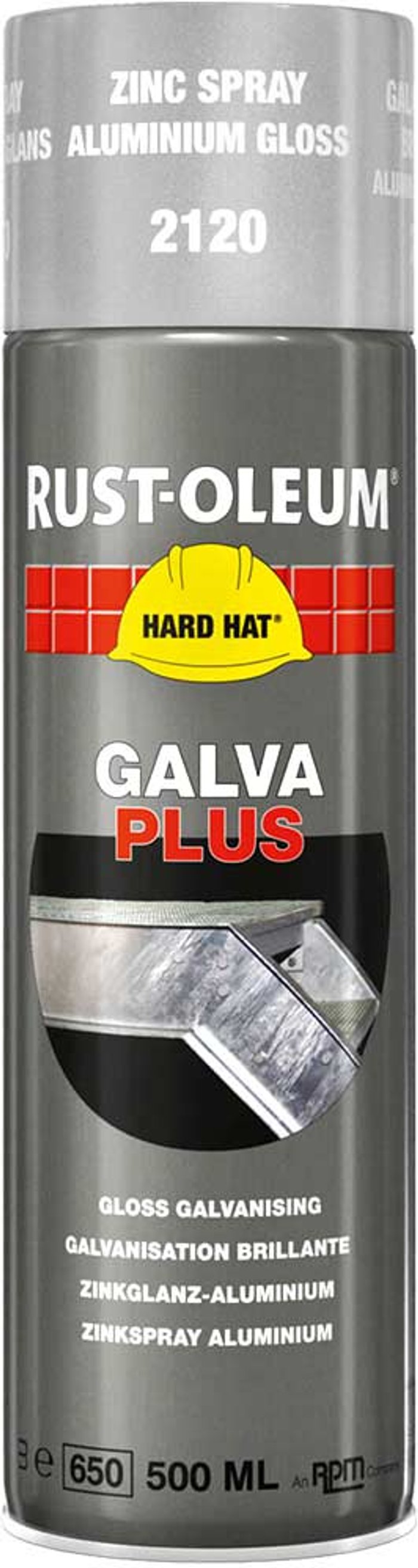 Tooled Up | Rust Oleum Rust Oleum Hard Hat Galva Plus Metal Spray Paint Silver 500ml Rust Oleum Rust Oleum Hard Hat Galva Plus Metal Spray Paint Silver 500ml