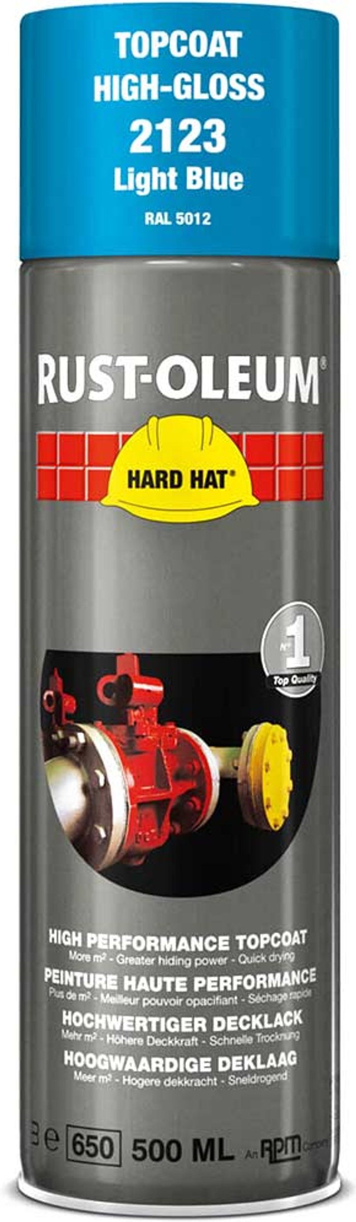 Tooled Up | Rust Oleum Rust Oleum Hard Hat Metal Spray Paint Light Blue 500ml Rust Oleum Rust Oleum Hard Hat Metal Spray Paint Light Blue 500ml