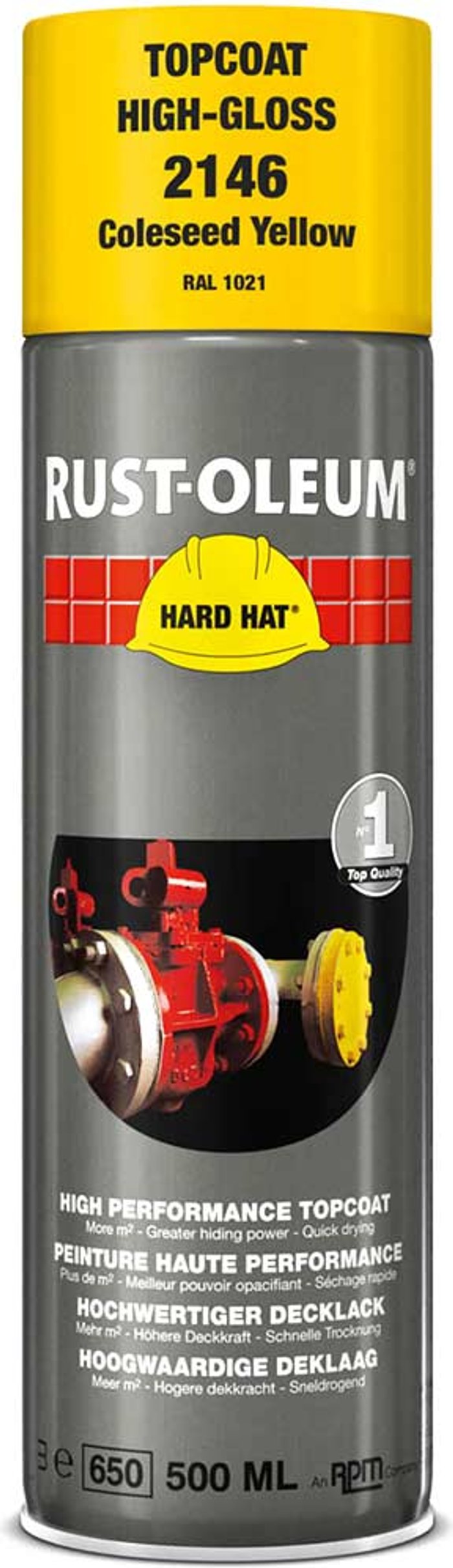Tooled Up | Rust Oleum Rust Oleum Hard Hat Metal Spray Paint Coleseed Yellow 500ml Rust Oleum Rust Oleum Hard Hat Metal Spray Paint Coleseed Yellow 500ml