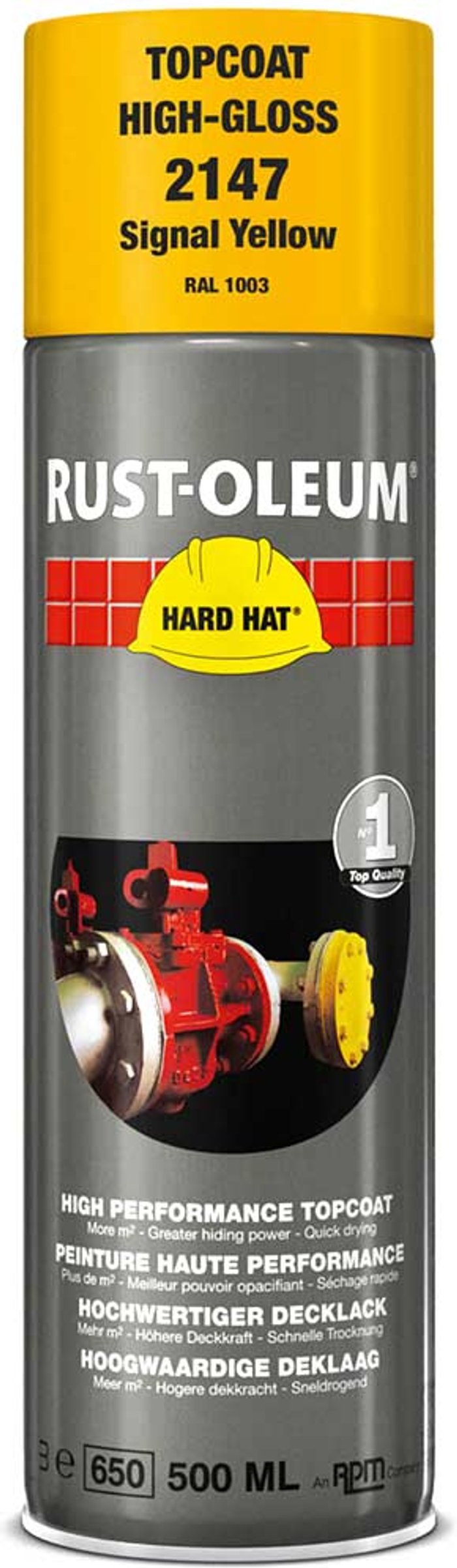Tooled Up | Rust Oleum Rust Oleum Hard Hat Metal Spray Paint Signal Yellow 500ml Rust Oleum Rust Oleum Hard Hat Metal Spray Paint Signal Yellow 500ml
