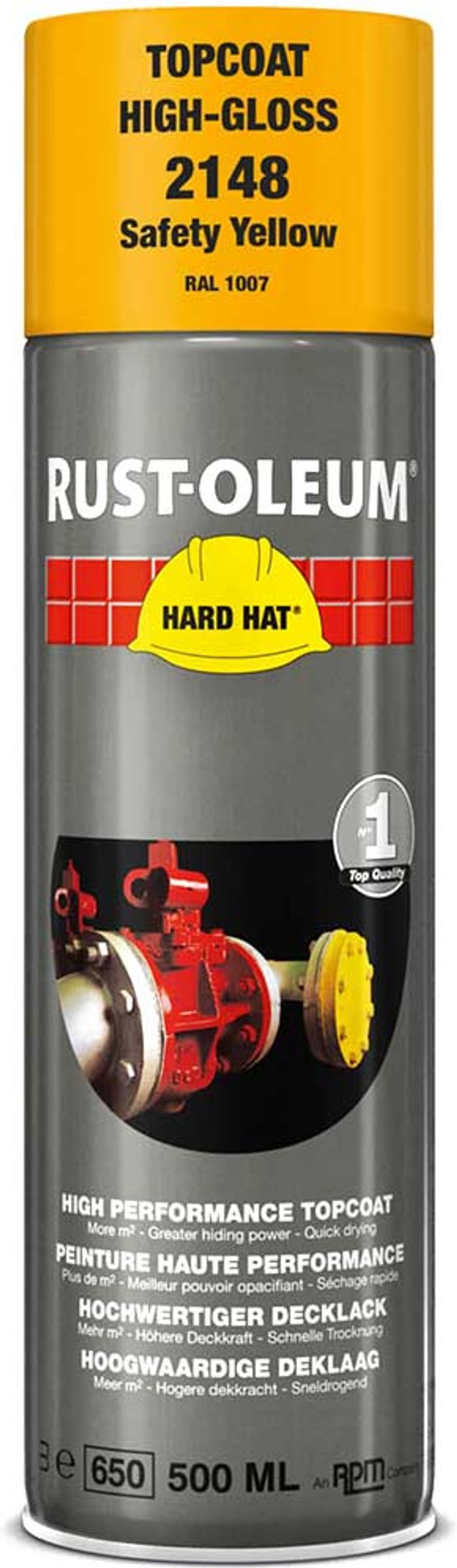 Tooled Up | Rust Oleum Rust Oleum Hard Hat Metal Spray Paint Safety Yellow 500ml Rust Oleum Rust Oleum Hard Hat Metal Spray Paint Safety Yellow 500ml
