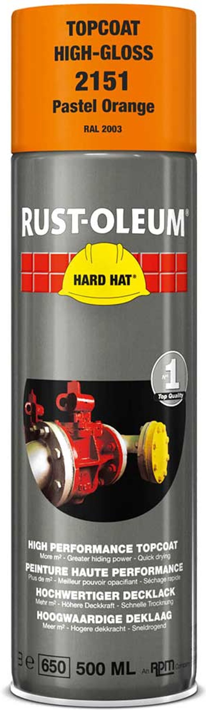 Tooled Up | Rust Oleum Rust Oleum Hard Hat Metal Spray Paint Pastel Orange 500ml Rust Oleum Rust Oleum Hard Hat Metal Spray Paint Pastel Orange 500ml