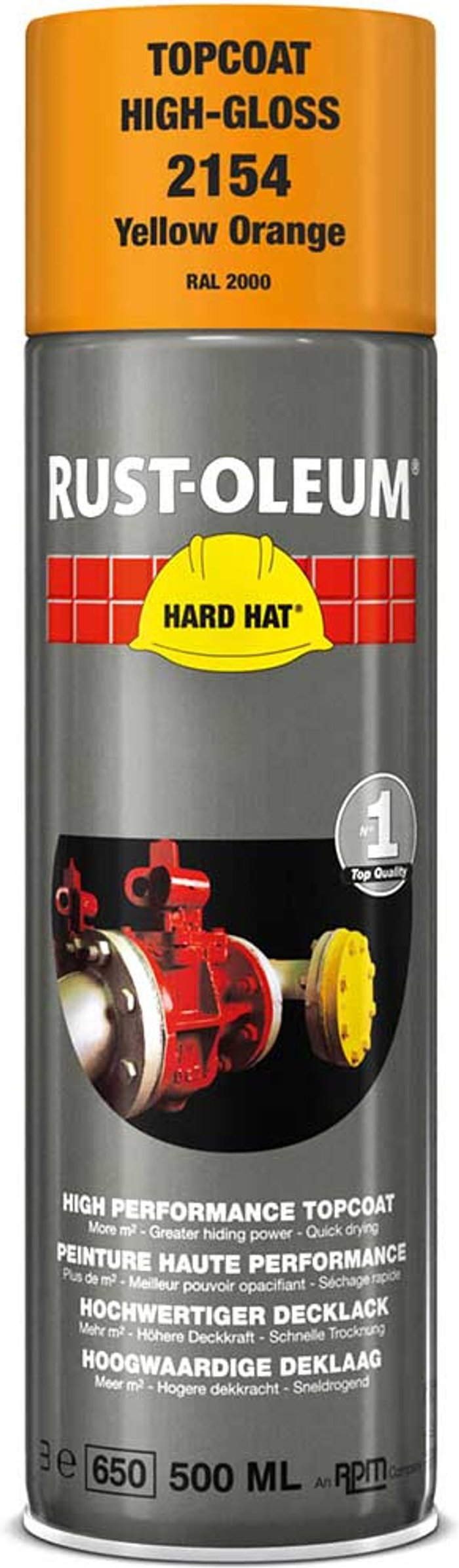 Tooled Up | Rust Oleum Rust Oleum Hard Hat Metal Spray Paint Yellow Orange 500ml Rust Oleum Rust Oleum Hard Hat Metal Spray Paint Yellow Orange 500ml