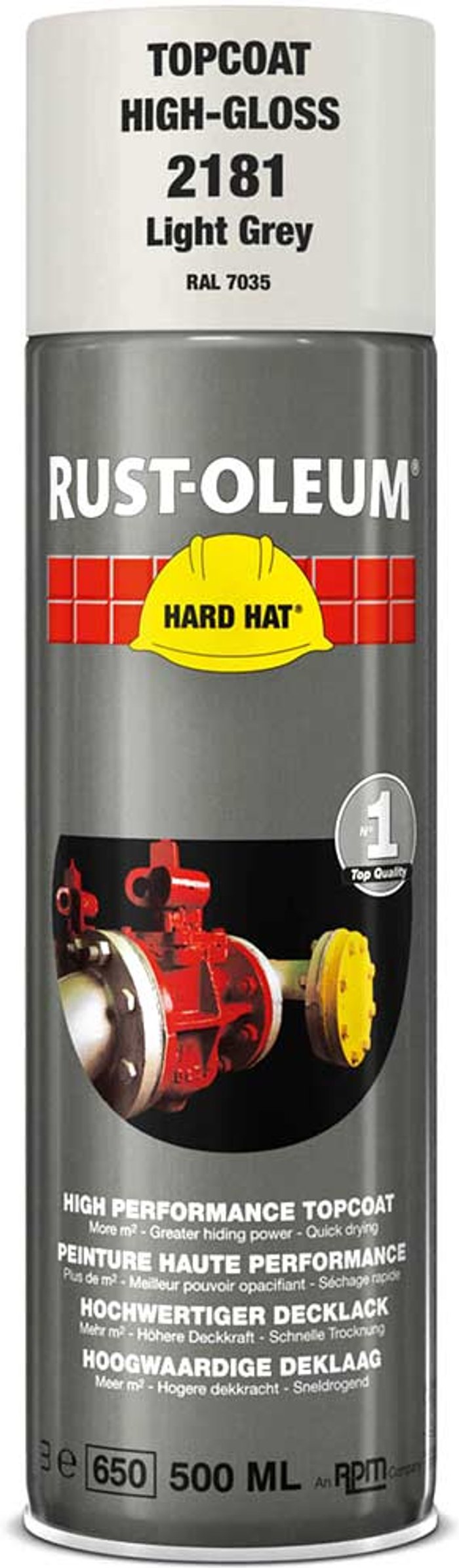 Tooled Up | Rust Oleum Rust Oleum Hard Hat Metal Spray Paint Light Grey 500ml Rust Oleum Rust Oleum Hard Hat Metal Spray Paint Light Grey 500ml