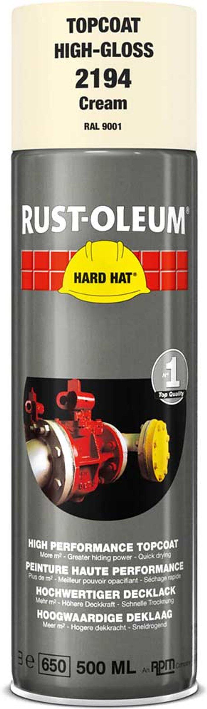 Tooled Up | Rust Oleum Rust Oleum Hard Hat Metal Spray Paint Cream 500ml Rust Oleum Rust Oleum Hard Hat Metal Spray Paint Cream 500ml
