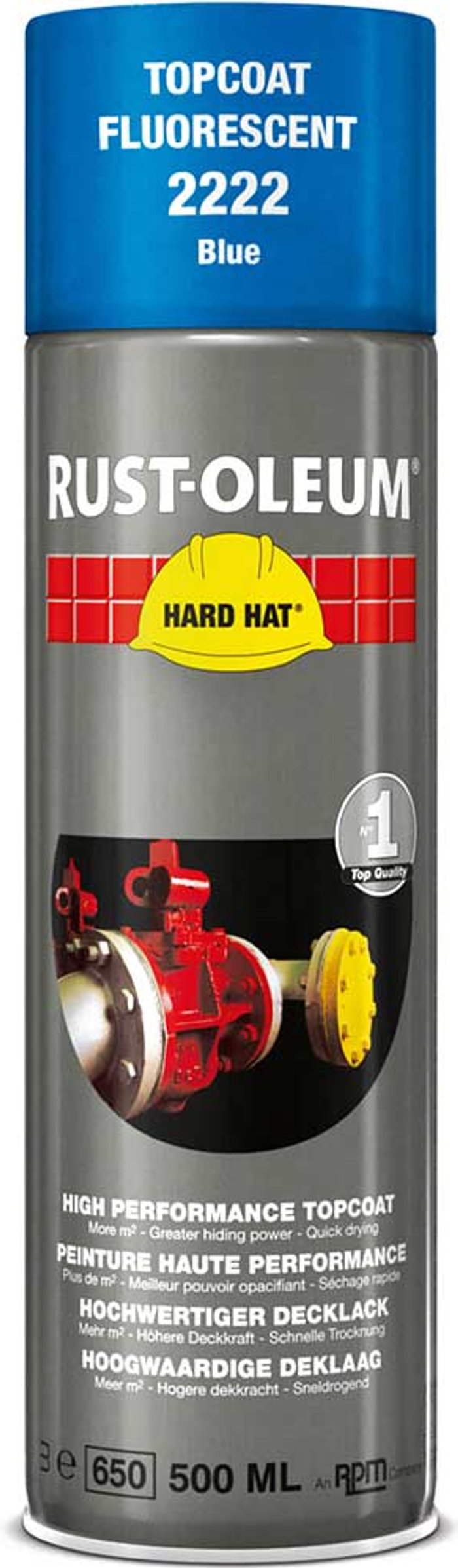 Tooled Up | Rust Oleum Rust Oleum Hard Hat Fluorescent Spray Paint Blue 500ml Rust Oleum Rust Oleum Hard Hat Fluorescent Spray Paint Blue 500ml