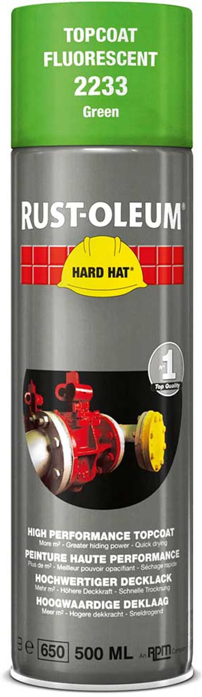 Tooled Up | Rust Oleum Rust Oleum Hard Hat Fluorescent Spray Paint Green 500ml Rust Oleum Rust Oleum Hard Hat Fluorescent Spray Paint Green 500ml