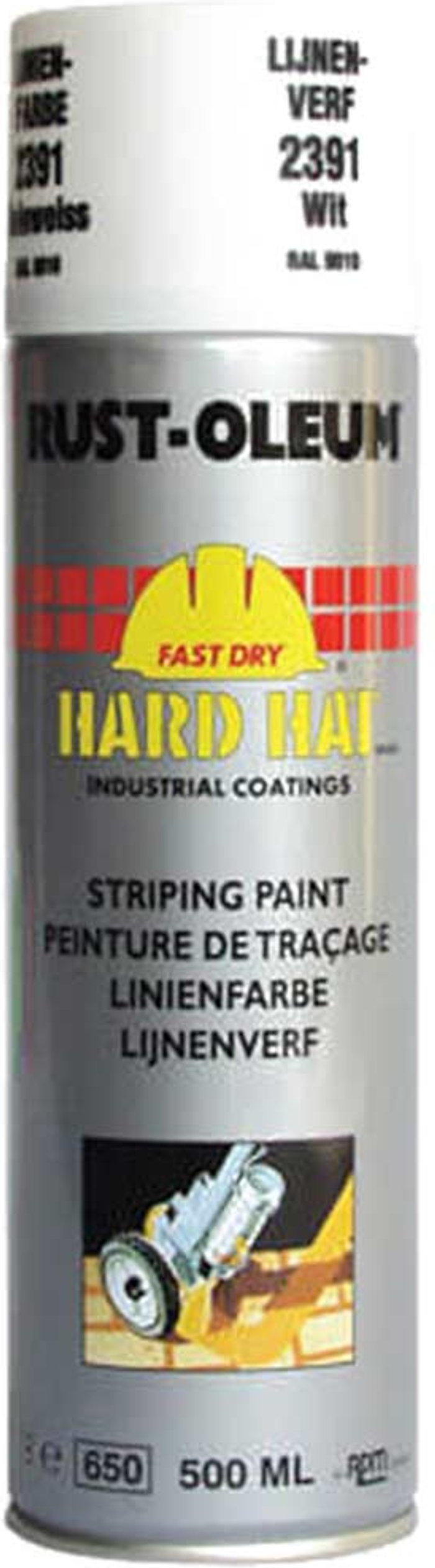Tooled Up | Rust Oleum Rust Oleum Hard Hat Line Marking Spray Paint White 500ml Rust Oleum Rust Oleum Hard Hat Line Marking Spray Paint White 500ml