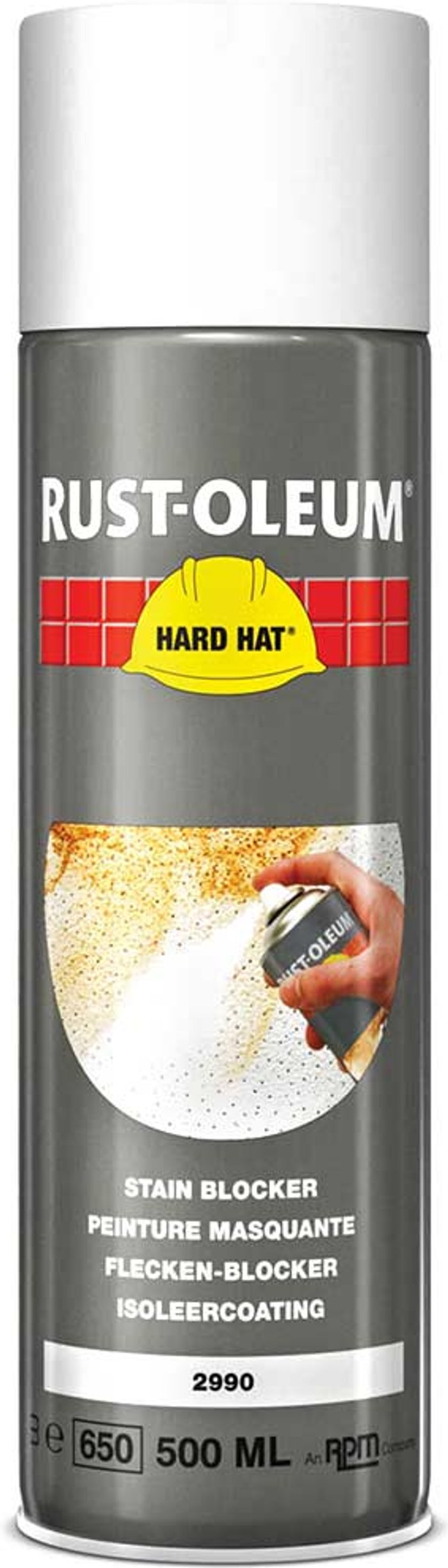 Tooled Up | Rust Oleum Rust Oleum 2990 Stain Blocker Matt Spray Paint White 500ml Rust Oleum Rust Oleum 2990 Stain Blocker Matt Spray Paint White 500ml