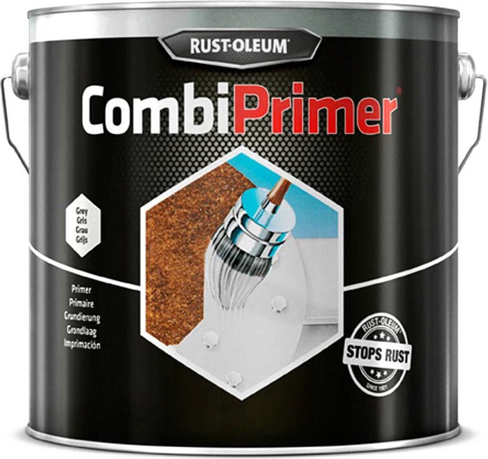 Tooled Up | Rust Oleum Rust Oleum CombiPrimer Anti Rust Metal Primer Paint Grey 2.5l Rust Oleum Rust Oleum CombiPrimer Anti Rust Metal Primer Paint Grey 2.5l