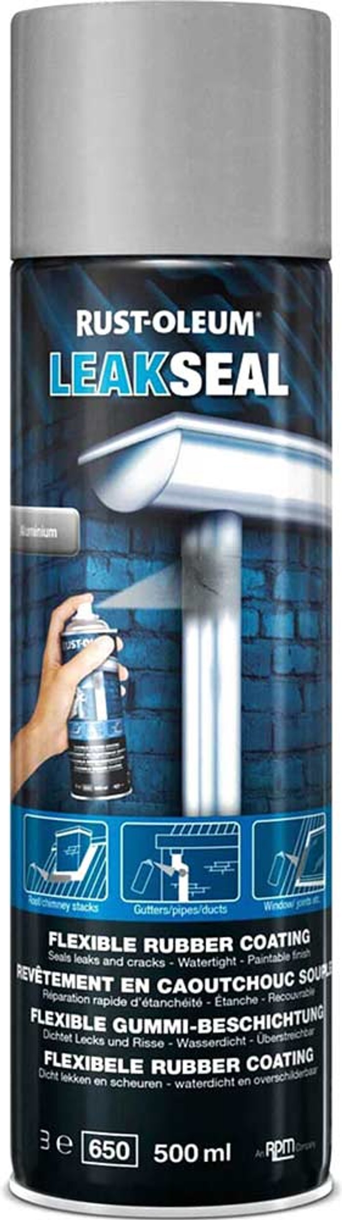 Tooled Up | Rust Oleum Rust Oleum Leak Seal Spray Paint Aluminium 500ml Rust Oleum Rust Oleum Leak Seal Spray Paint Aluminium 500ml