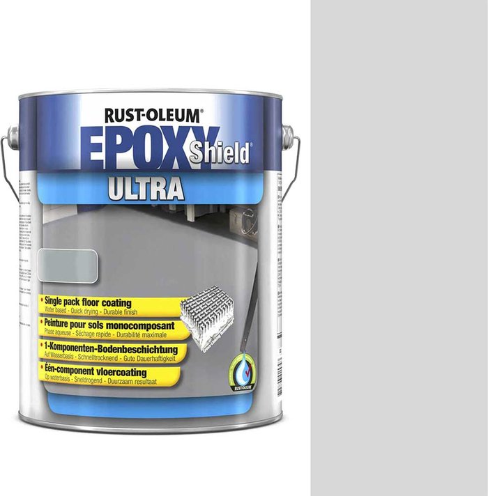 Tooled Up | Rust Oleum Rust Oleum Epoxy Shield Ultra Floor Coating Paint Light Grey 5l Rust Oleum Rust Oleum Epoxy Shield Ultra Floor Coating Paint Light Grey 5l