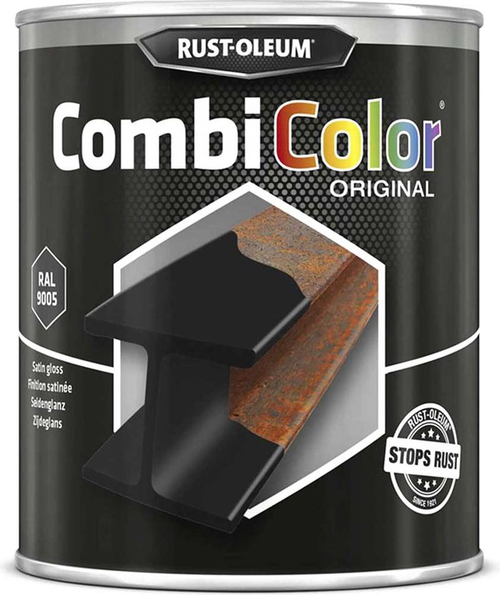 Tooled Up | Rust Oleum Rust Oleum Combicolor Satin Gloss Metal Paint Black 250ml Rust Oleum Rust Oleum Combicolor Satin Gloss Metal Paint Black 250ml