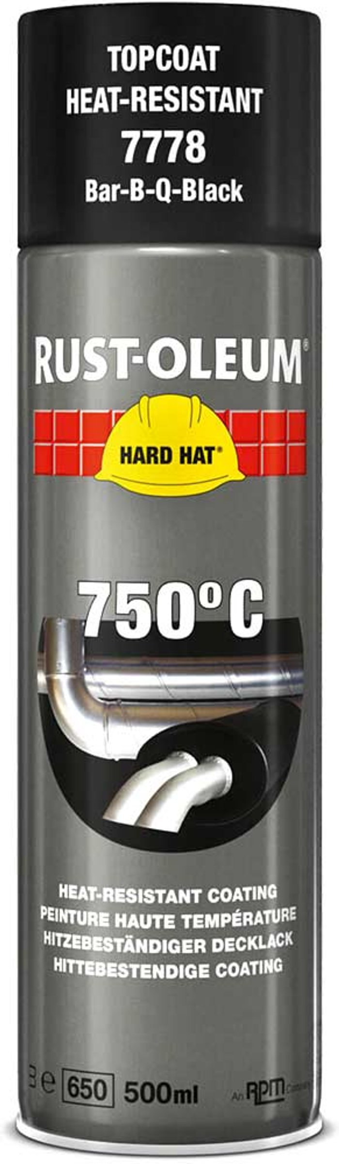 Tooled Up | Rust Oleum Rust Oleum Hard Hat Heat Resistant Spray Paint Black 500ml Rust Oleum Rust Oleum Hard Hat Heat Resistant Spray Paint Black 500ml