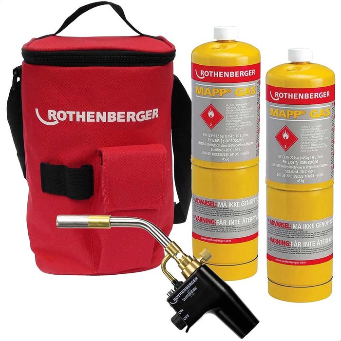 Tooled Up | Rothenberger Rothenberger Hot Bag 3 Superfire 2 Gas Torch & Mapp Gas Starter Set Rothenberger Rothenberger Hot Bag 3 Superfire 2 Gas Torch & Mapp Gas Starter Set