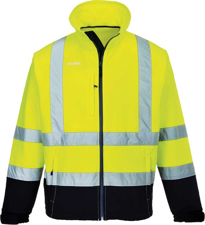 Tooled Up | Portwest Portwest Fleece Lined Class 3 Hi Vis Jacket Yellow / Navy L Portwest Portwest Fleece Lined Class 3 Hi Vis Jacket Yellow / Navy L