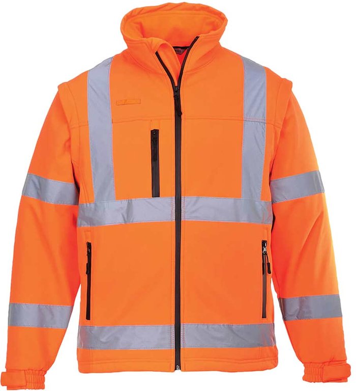 Tooled Up | Portwest Portwest 2 in 1 Waterproof Hi Vis Softshell Jacket Orange 3XL Portwest Portwest 2 in 1 Waterproof Hi Vis Softshell Jacket Orange 3XL