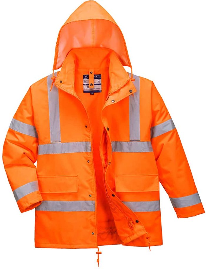 Tooled Up | 300D Oxford Weave Industry Oxford Weave 300D Class 3 Hi Vis 4-in1 Traffic Jacket Orange M 300D Oxford Weave Industry Oxford Weave 300D Class 3 Hi Vis 4-in1 Traffic Jacket Orange M