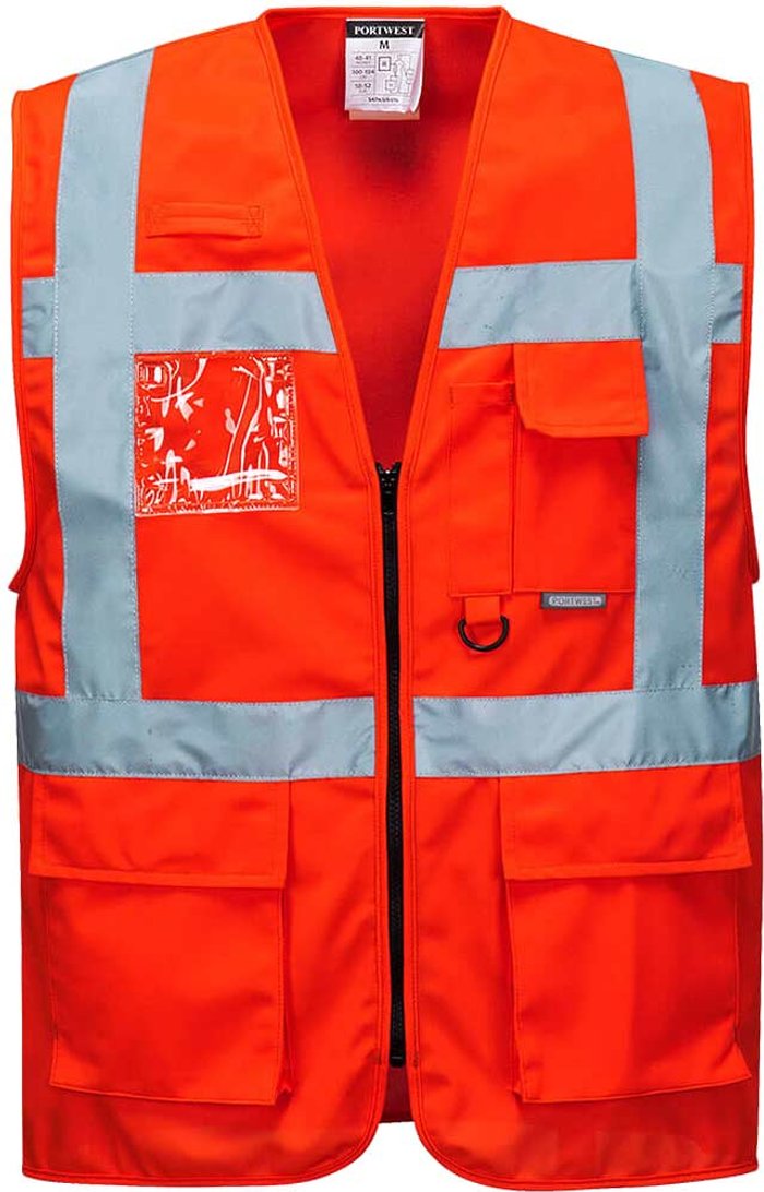 Tooled Up | Portwest Portwest Berlin Hi Vis Executive Vest Red M Portwest Portwest Berlin Hi Vis Executive Vest Red M