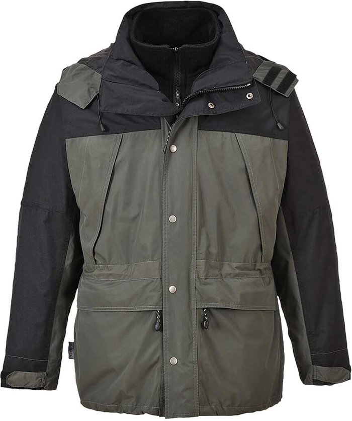 Tooled Up | Portwest Orkney Mens 3-in-1 Breathable Jacket Grey L Portwest Orkney Mens 3-in-1 Breathable Jacket Grey L