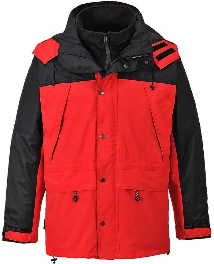 Tooled Up | Portwest Orkney Mens 3-in-1 Breathable Jacket Red XL Portwest Orkney Mens 3-in-1 Breathable Jacket Red XL