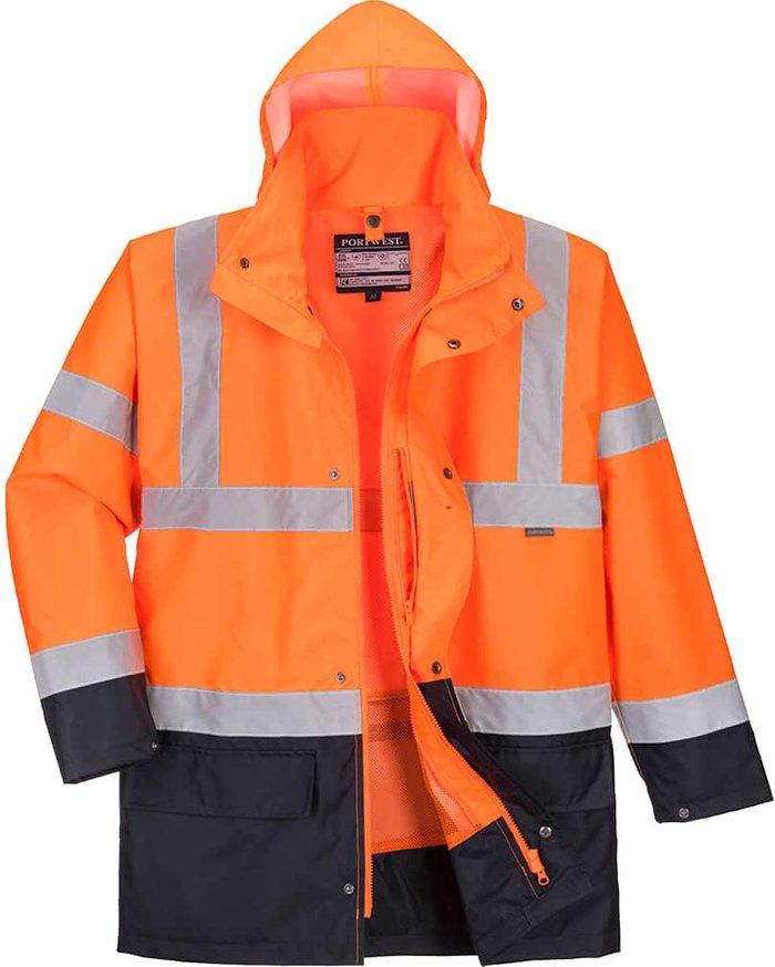 Tooled Up | Portwest Portwest Essential 5 in 1 Two Tone Jacket Orange / Navy L Portwest Portwest Essential 5 in 1 Two Tone Jacket Orange / Navy L