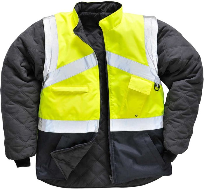 Tooled Up | 300D Oxford Weave Industry Oxford Weave 300D Class 1:2 Hi Vis 2-Tone Reversible Jacket Yellow / Navy M 300D Oxford Weave Industry Oxford Weave 300D Class 1:2 Hi Vis 2-Tone Reversible Jacket Yellow / Navy M