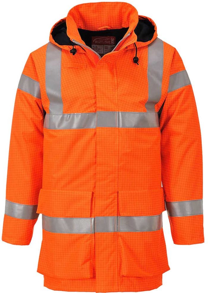 Tooled Up | Bizflame Biz Flame Hi Vis Flame Resistant Rain Multi Lite Jacket Orange M Bizflame Biz Flame Hi Vis Flame Resistant Rain Multi Lite Jacket Orange M