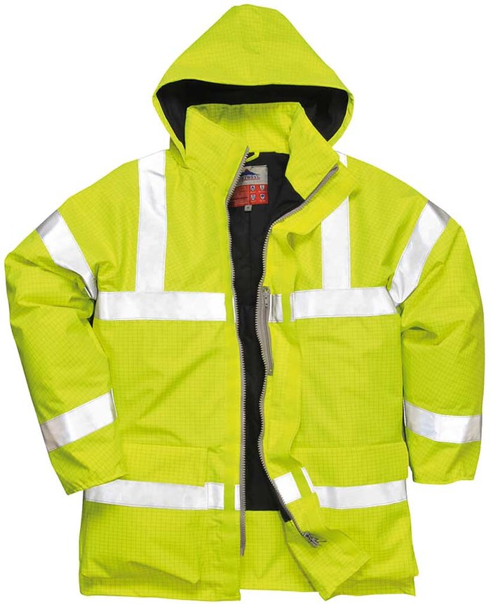 Tooled Up | Bizflame Biz Flame Hi Vis Flame Resistant Rain Jacket Yellow M Bizflame Biz Flame Hi Vis Flame Resistant Rain Jacket Yellow M