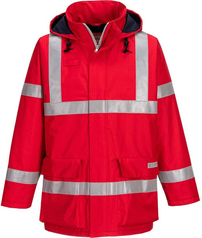 Tooled Up | Bizflame Biz Flame Rain Anti Static Flame Resistant Jacket Red L Bizflame Biz Flame Rain Anti Static Flame Resistant Jacket Red L