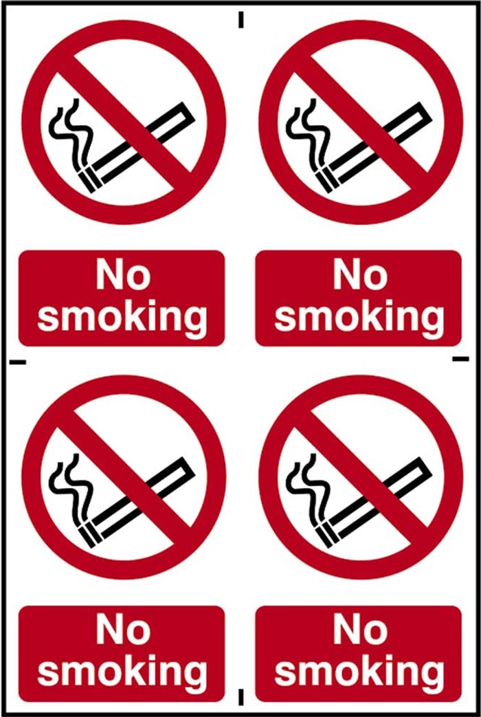 Tooled Up | Scan Scan No Smoking Sign Pack of 4 100mm 150mm Standard Scan Scan No Smoking Sign Pack of 4 100mm 150mm Standard