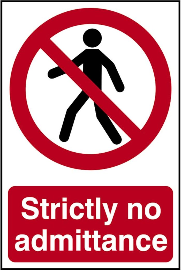 Tooled Up | Scan Scan Strictly No Admittance Sign 200mm 300mm Standard Scan Scan Strictly No Admittance Sign 200mm 300mm Standard