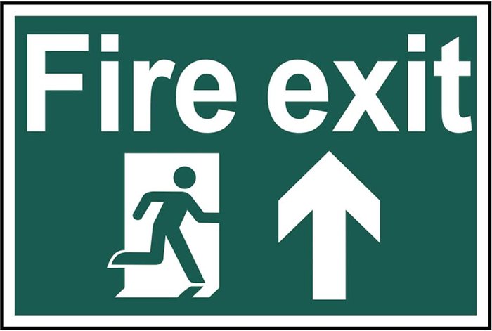 Tooled Up | Scan Scan Fire Exit Running Man Arrow Up Sign 300mm 200mm Standard Scan Scan Fire Exit Running Man Arrow Up Sign 300mm 200mm Standard