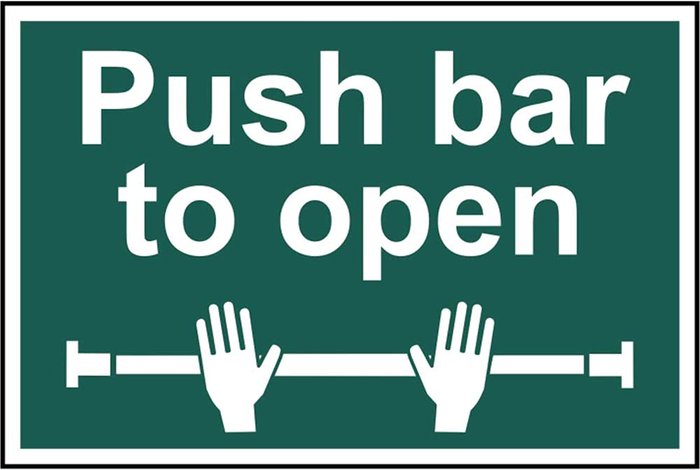 Tooled Up | Scan Scan Push Bar To Open Sign 300mm 200mm Standard Scan Scan Push Bar To Open Sign 300mm 200mm Standard