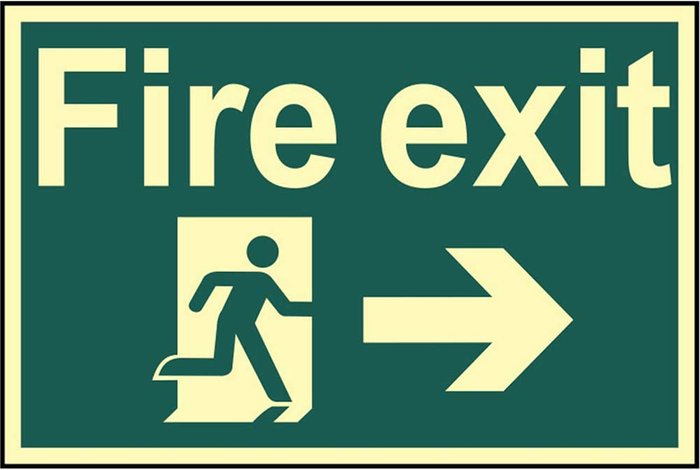 Tooled Up | Scan Scan Fire Exit Running Man Arrow Right Sign 300mm 200mm Photoluminescent Scan Scan Fire Exit Running Man Arrow Right Sign 300mm 200mm Photoluminescent