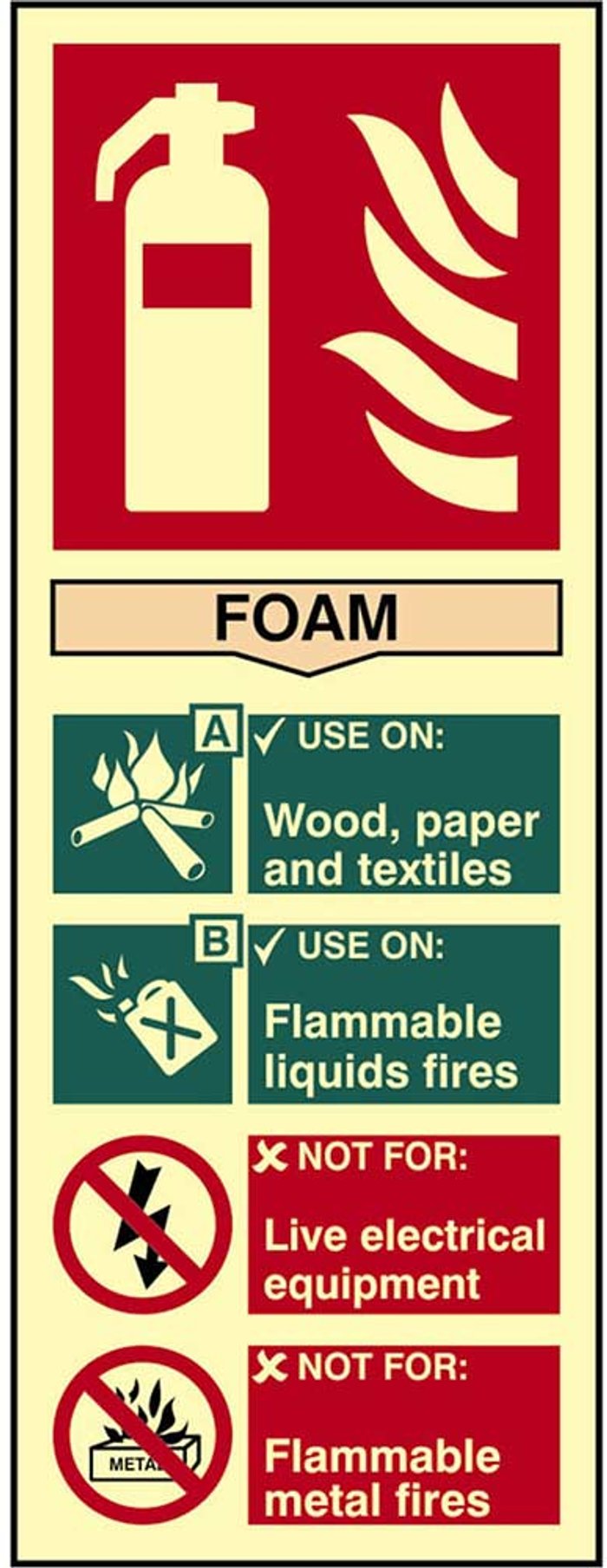 Tooled Up | Scan Scan Foam Fire Extinguisher Sign 75mm 200mm Photoluminescent Scan Scan Foam Fire Extinguisher Sign 75mm 200mm Photoluminescent