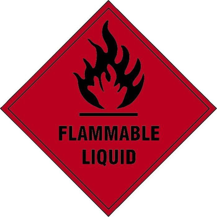Tooled Up | Scan Scan Flammable Liquid Sign 100mm 100mm Standard Scan Scan Flammable Liquid Sign 100mm 100mm Standard