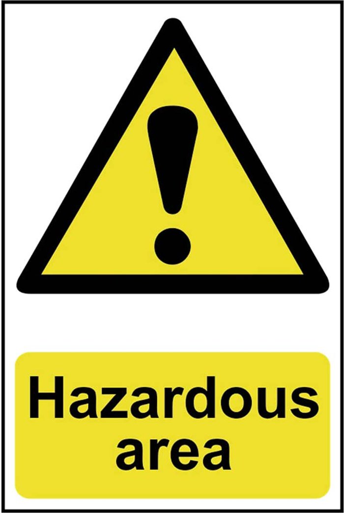 Tooled Up | Scan Scan Hazardous Area Sign 400mm 600mm Standard Scan Scan Hazardous Area Sign 400mm 600mm Standard
