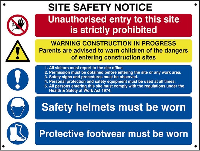 Tooled Up | Spectrum Spectrum Jumbo Composite Site Safety Sign Spectrum Spectrum Jumbo Composite Site Safety Sign