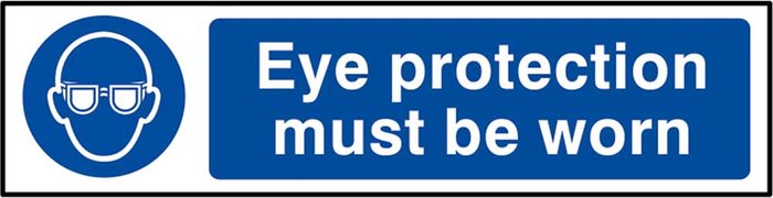 Tooled Up | Scan Scan Eye Protection Must Be Worn Sign 200mm 50mm Standard Scan Scan Eye Protection Must Be Worn Sign 200mm 50mm Standard