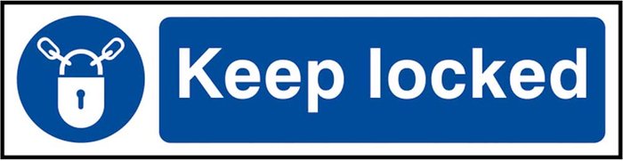 Tooled Up | Scan Scan Keep Locked Sign 200mm 50mm Standard Scan Scan Keep Locked Sign 200mm 50mm Standard