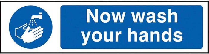 Tooled Up | Scan Scan Now Wash Your Hands Sign 200mm 50mm Standard Scan Scan Now Wash Your Hands Sign 200mm 50mm Standard